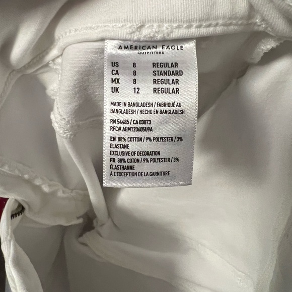 American eagle white ripped jeans size: 8 - Picture 4 of 4